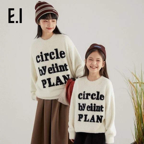 E.I童装女童亲子装毛衣冬装中大童软糯毛衫D8234656832