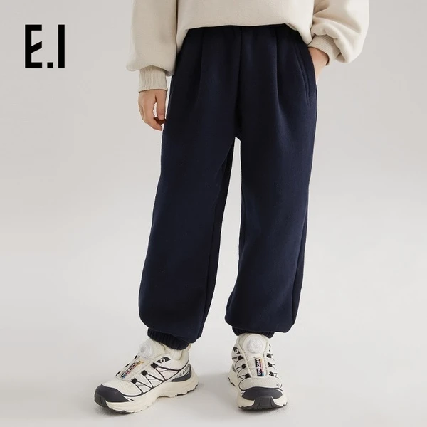 E.I童装男童加绒保暖卫裤冬装中大童休闲裤D8234772809