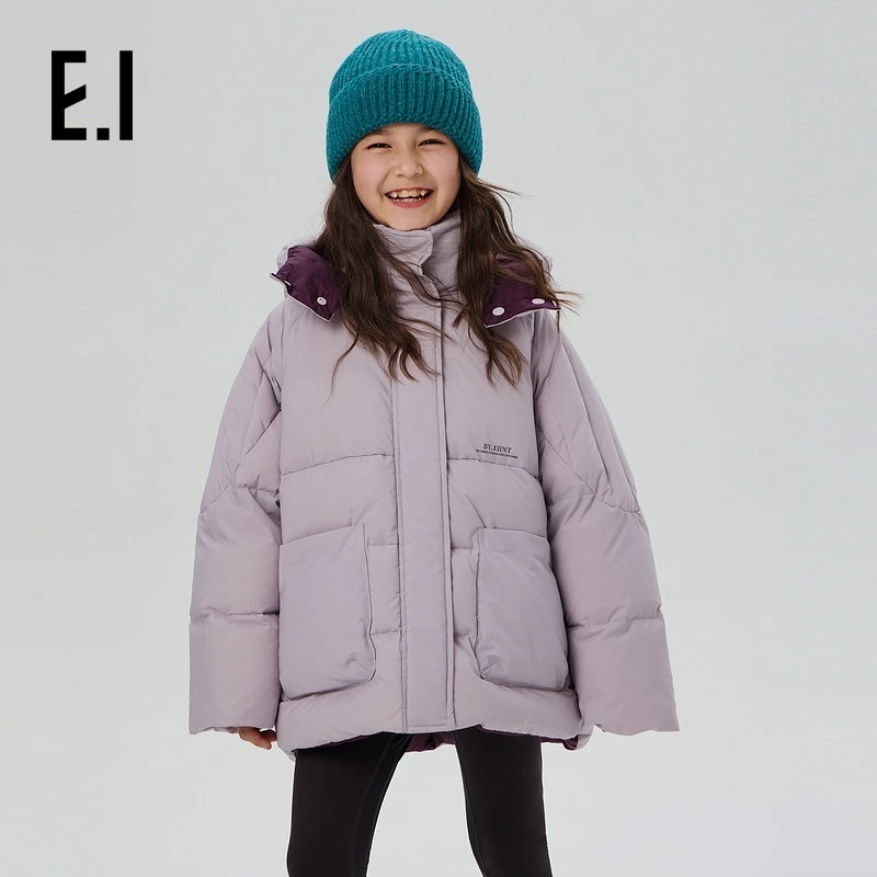 【高充绒】女童连帽款羽绒服冬装新款中大童休闲外套D8244650711