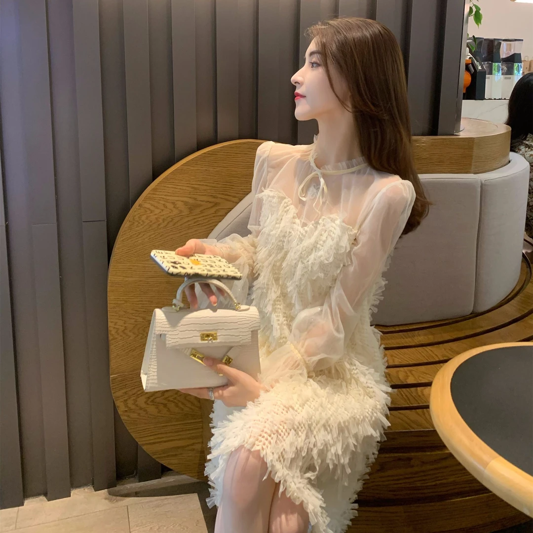 【仙女风】法式连衣裙女早秋2022新款小众高级感气质甜美显瘦裙子