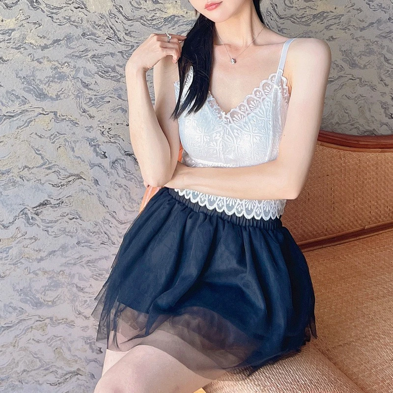 术后义乳吊带背心，蕾丝花边背心美背