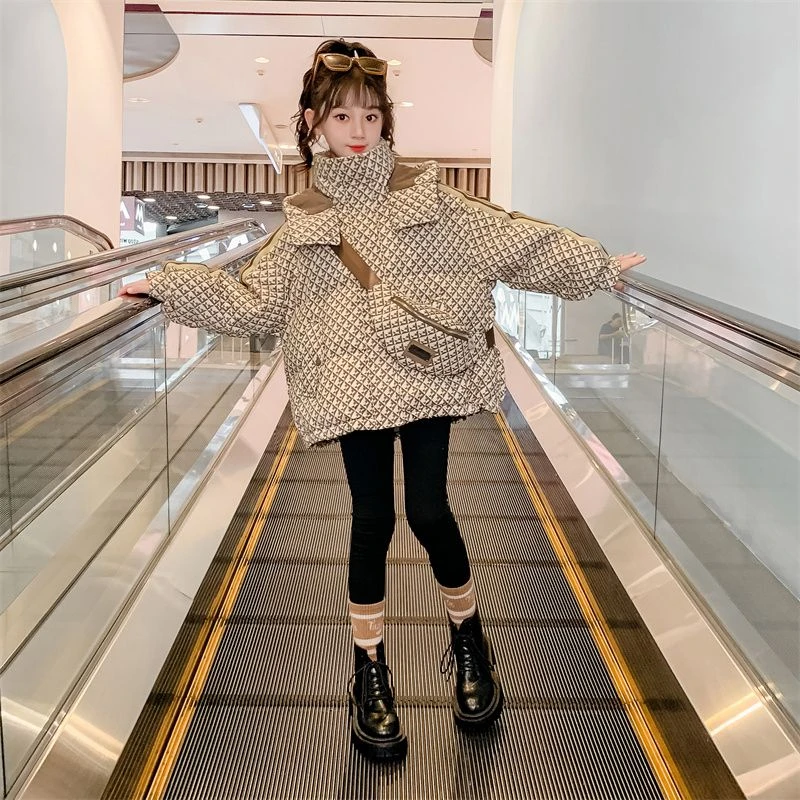 女童棉衣冬装2023新款洋气儿童加厚棉服女孩中大童冬季棉袄外套潮