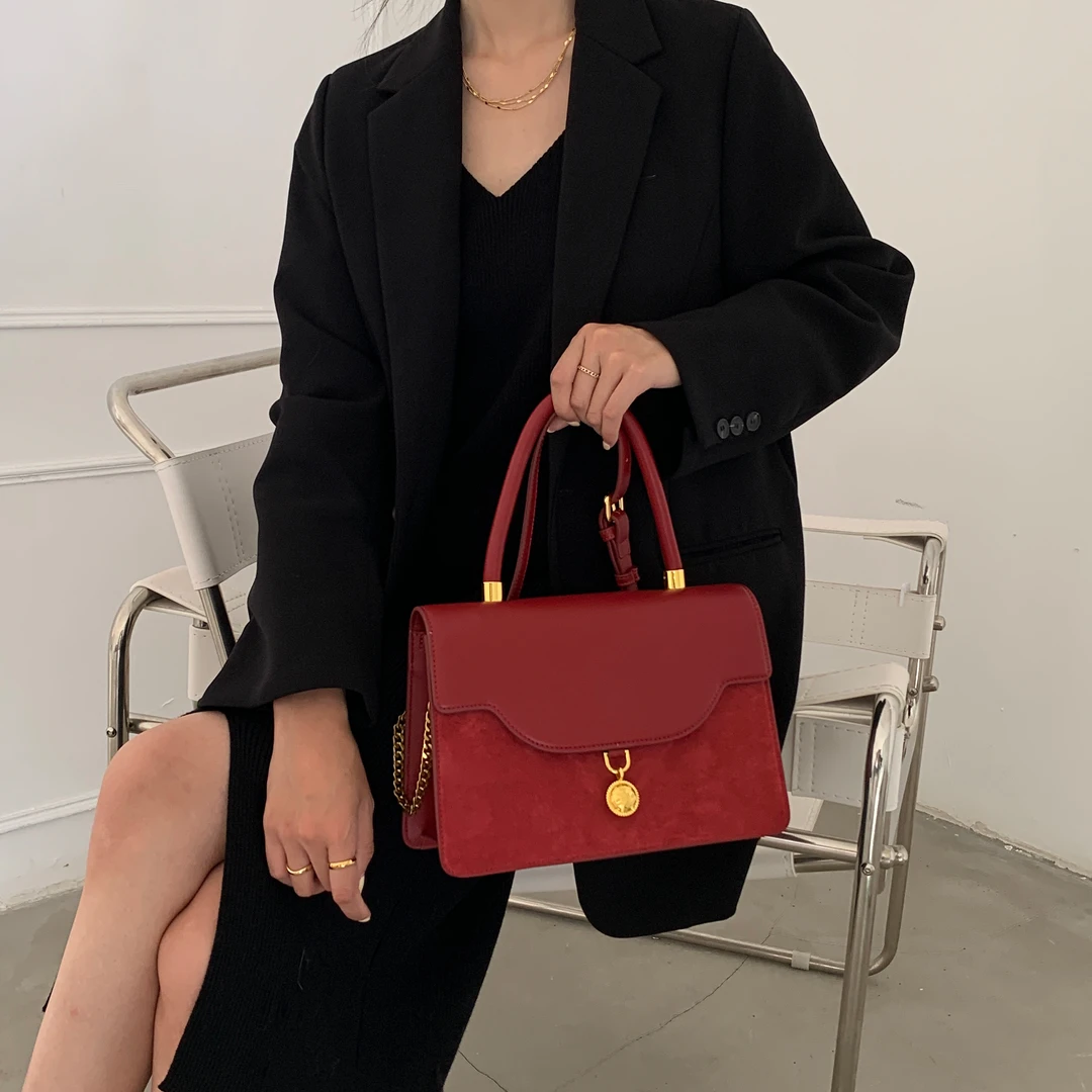 红色结婚包包新娘包女2023新款时尚大容量手提包小众高级婚礼礼物