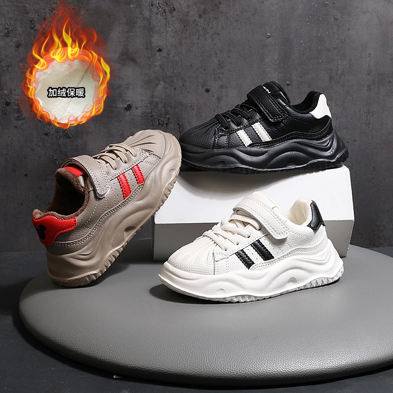 迪士尼2024年爆款儿童休闲加绒保暖贝壳头潮流童鞋  DS5486809 TY