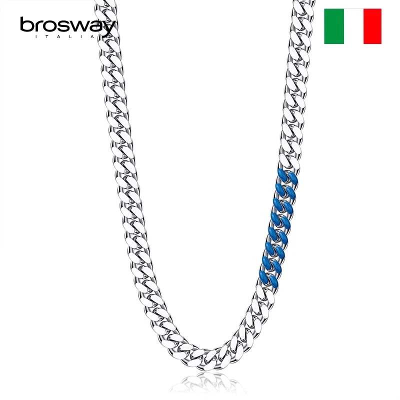 钛钢项链 brosway宝思薇欧美彩色古巴多巴胺项链男女个性百搭潮流