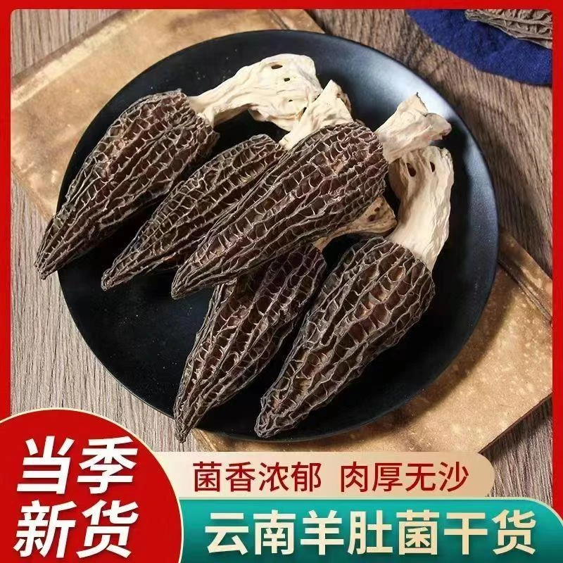 羊肚菌 干货特级50g云南特产 菌菇 类新鲜天然蘑菇菌类 牛肚菌