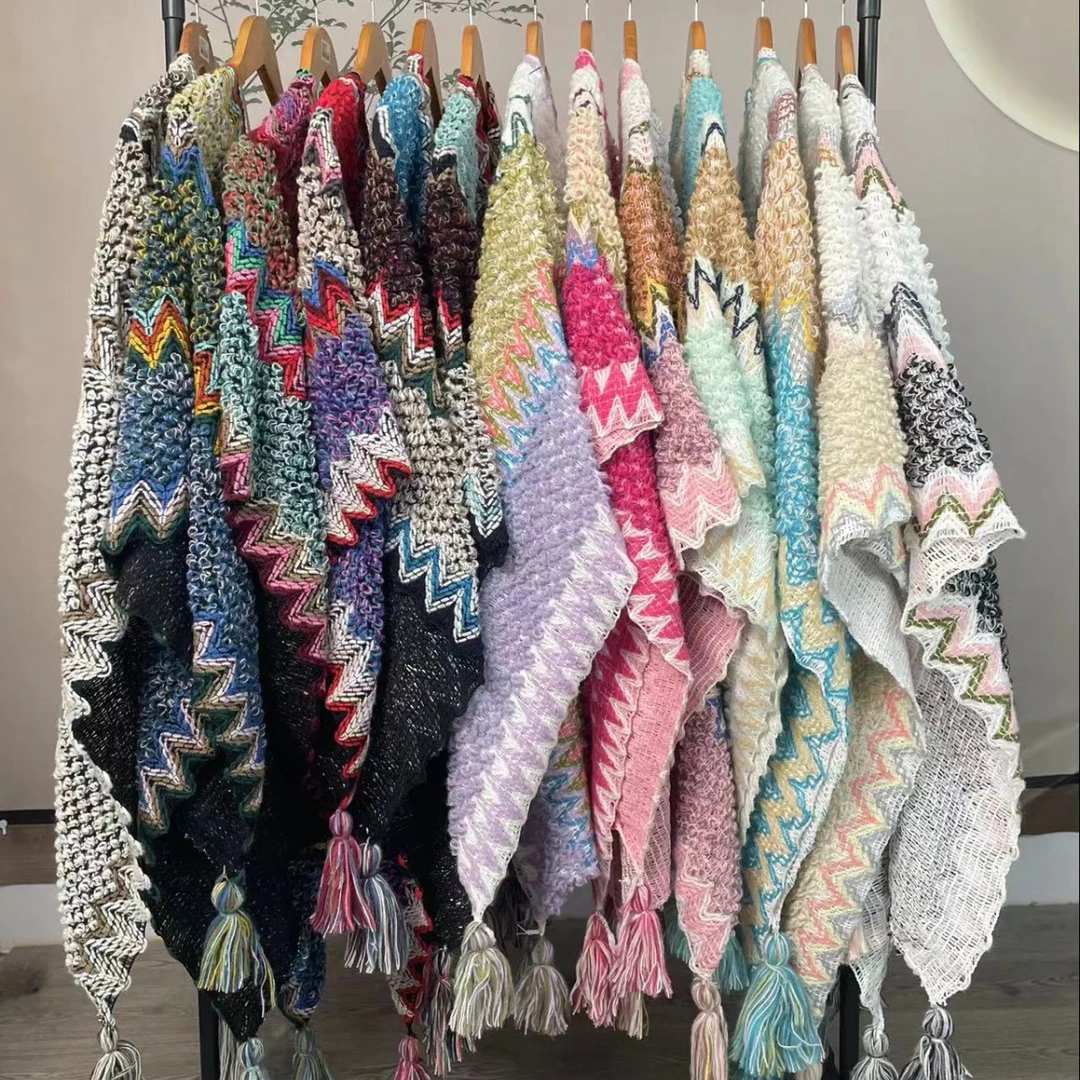 13色夏季民族风披肩女云南丽江旅游装饰外搭长款复古斗篷披风围巾