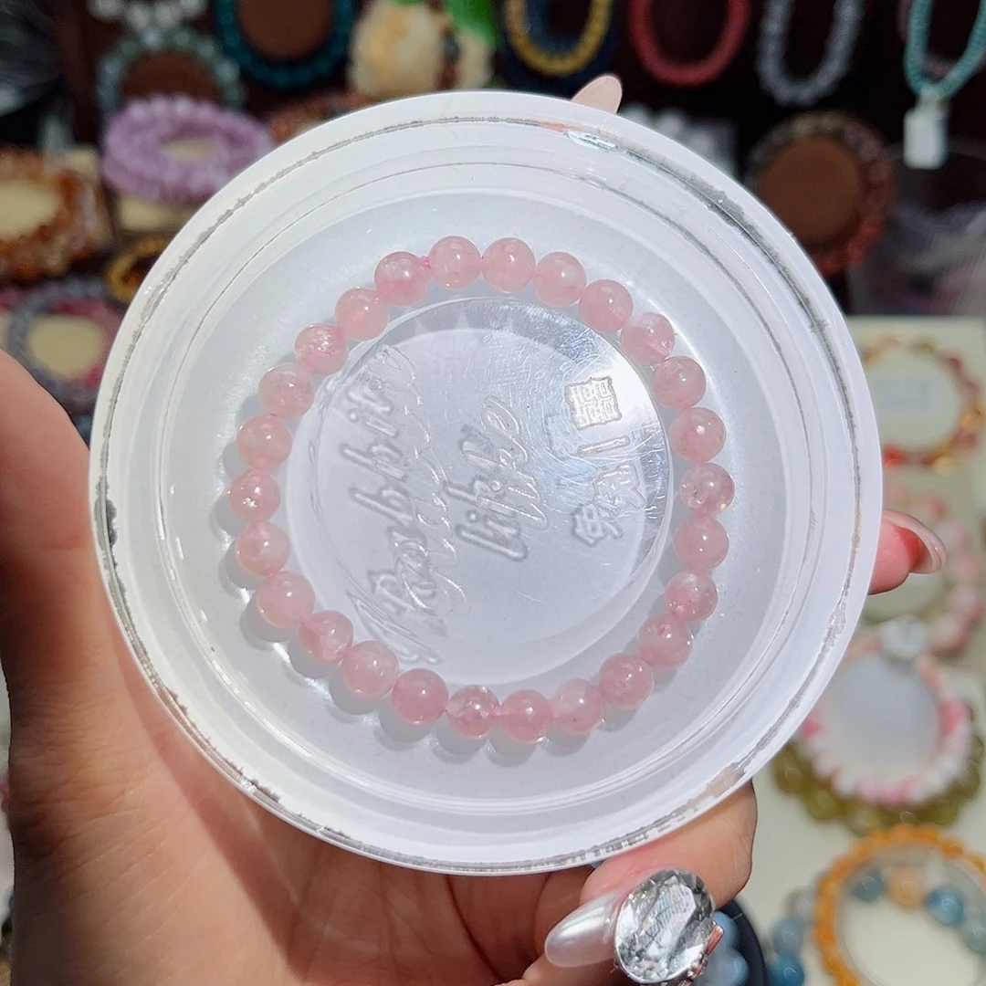 水晶手串未镶嵌乌*7粉祖母