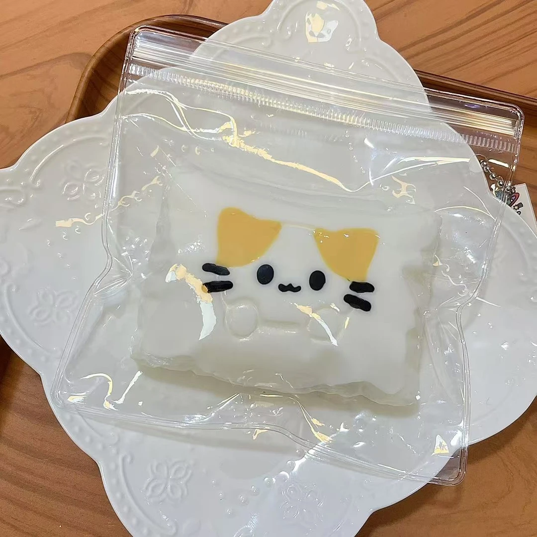 【棉花糖猫枕头】现货捏捏乐食品级硅胶纯手工制作解压玩具手工DIY