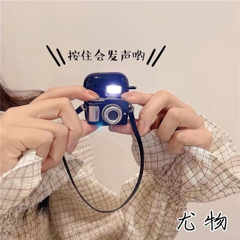 ins创意咔擦相机适用airpodspro保护套蓝牙3代airpods2无线耳机壳