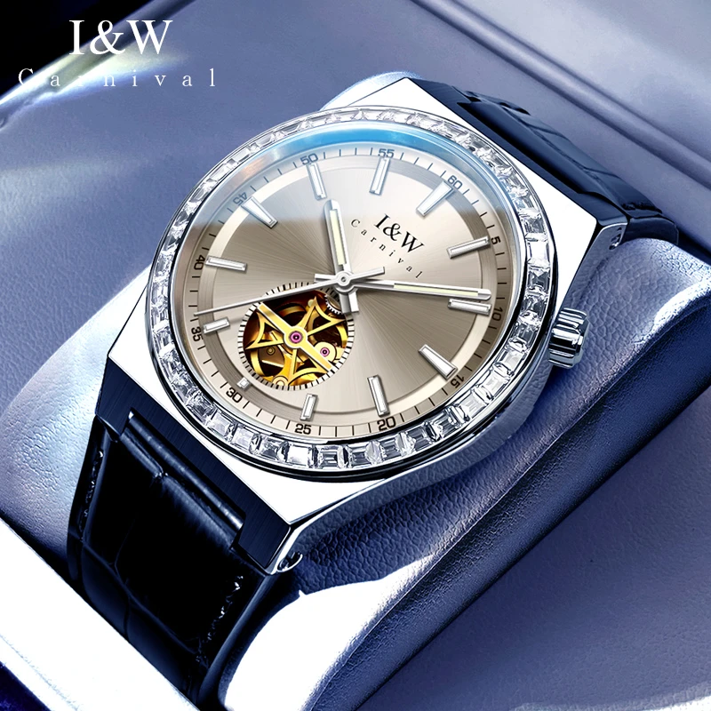 IW爱沃驰手表男士手表全机械表自动高档时尚夜光防水机械男表8761