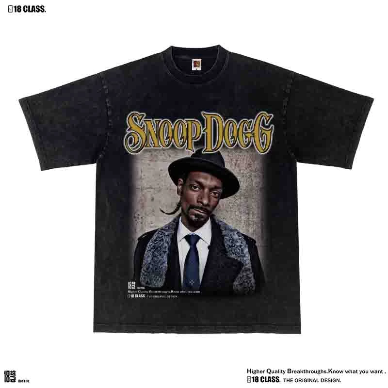 Snoop dogg狗爷美式Hip hop嘻哈复古西海岸说唱街头重磅长短袖T恤