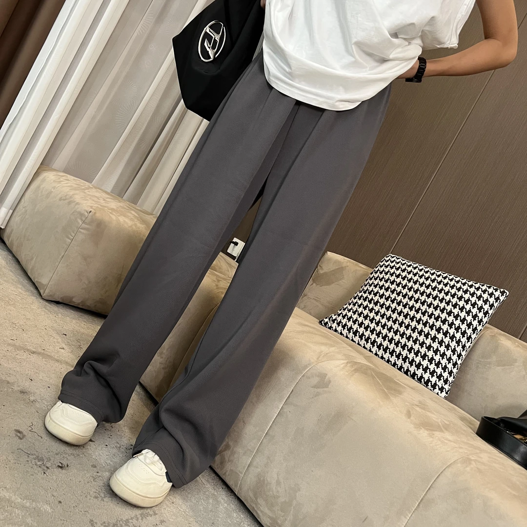 23191   阔腿休闲裤宽松长裤百搭高腰显瘦直筒阔腿裤