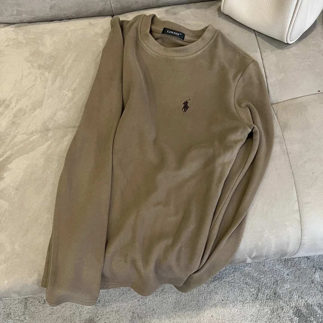 330387-秋冬新款圆领修身显瘦百搭休闲打底衫长袖上衣