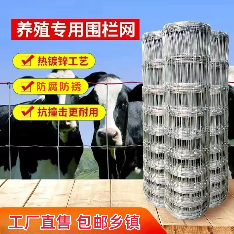 热镀锌铁丝勾花网围栏养殖牛栏网拧花围网防护围栏钢丝种植隔离网