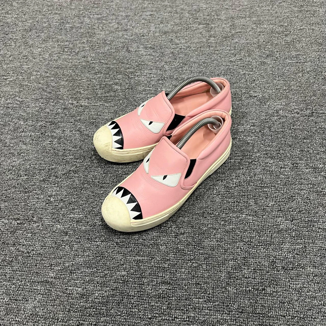FENDI 芬迪 粉色小怪兽一脚蹬板鞋 36码/95新/公价6500/无配件