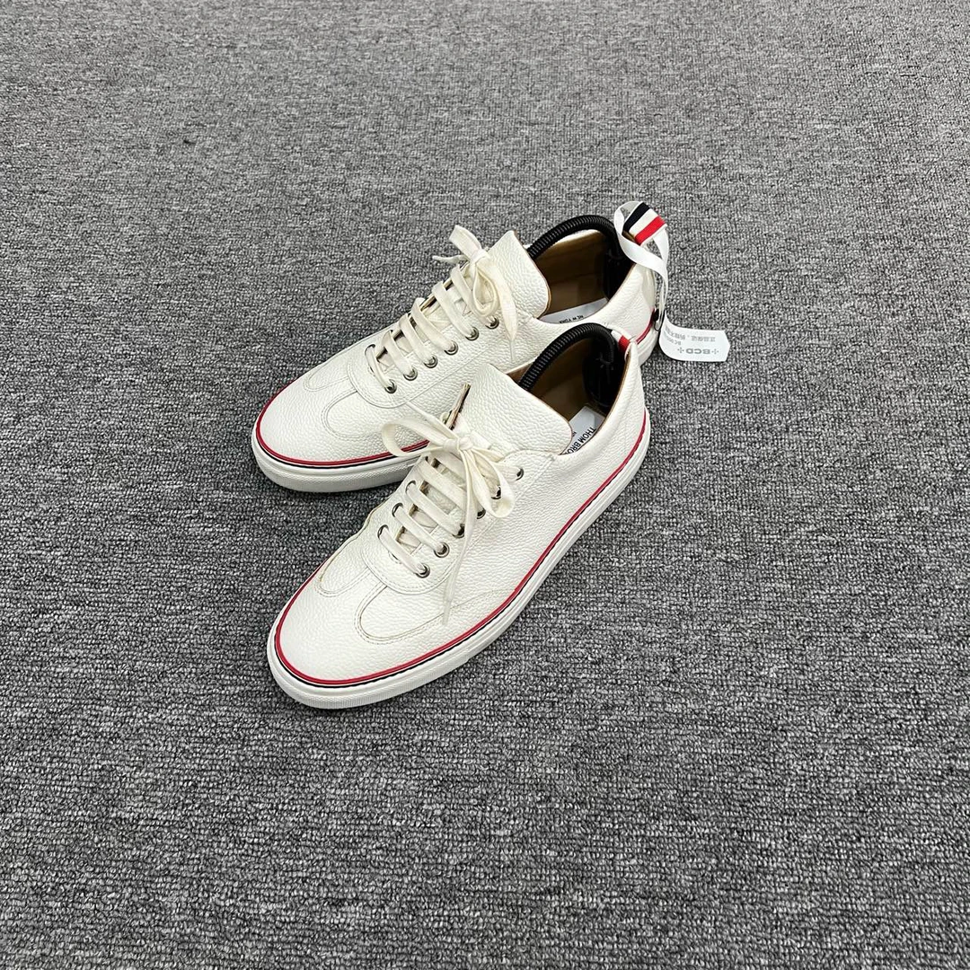 Thom Browne TB 白红条纹德训板鞋 44.5码/95新/公价6500/无配件
