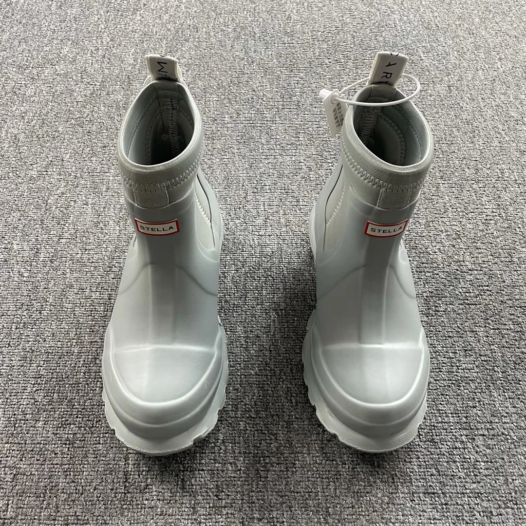 Stella McCartney X Hunter 雾霾蓝橡胶雨靴 38码/95新/公价7500/