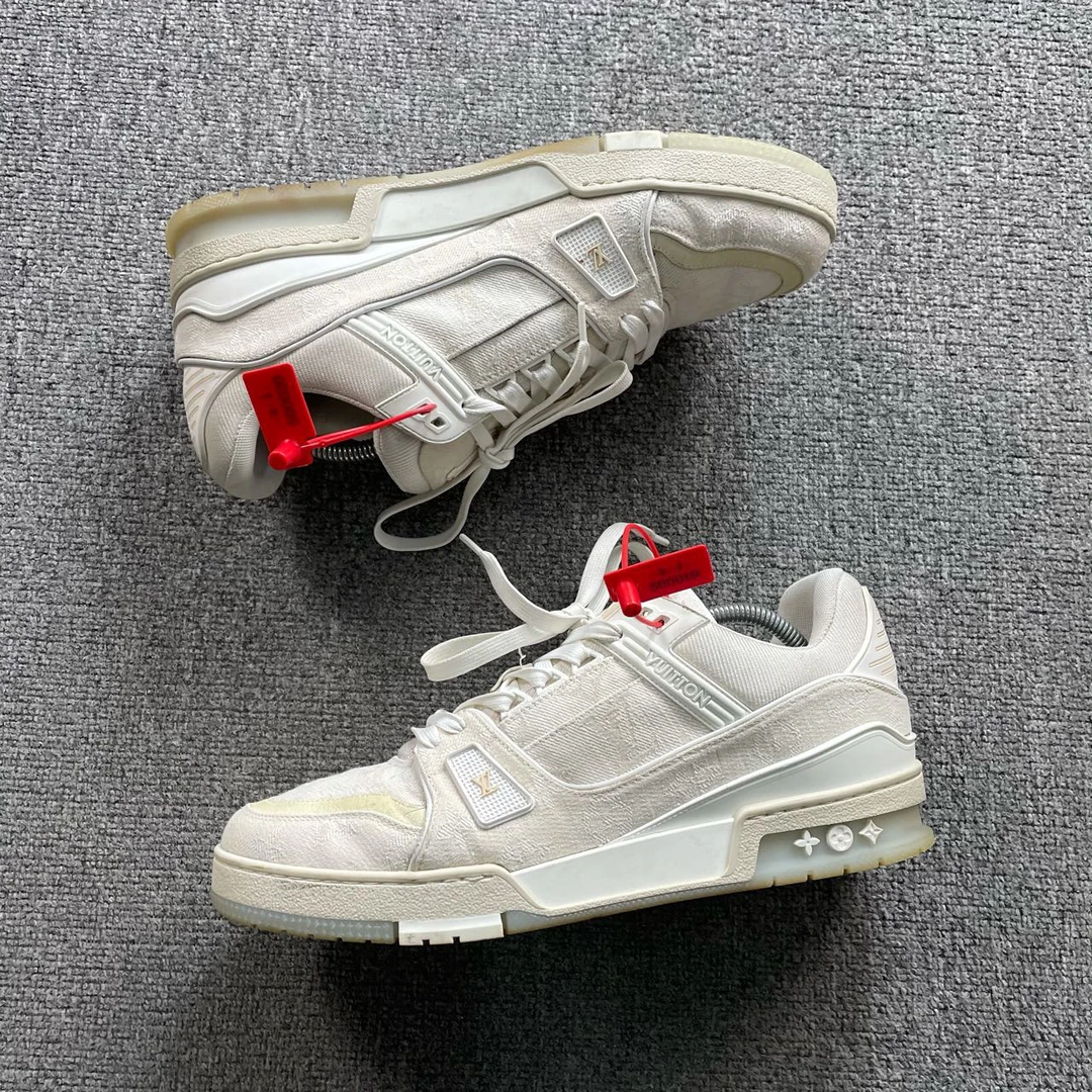 Louis Vuitton LV Trainer 白色牛仔板鞋 43码/9新/公价10500/无