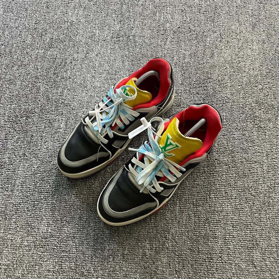 Louis Vuitton LV Trainer 秀款红黄黑水泥板鞋 41.5码/9新/公价1