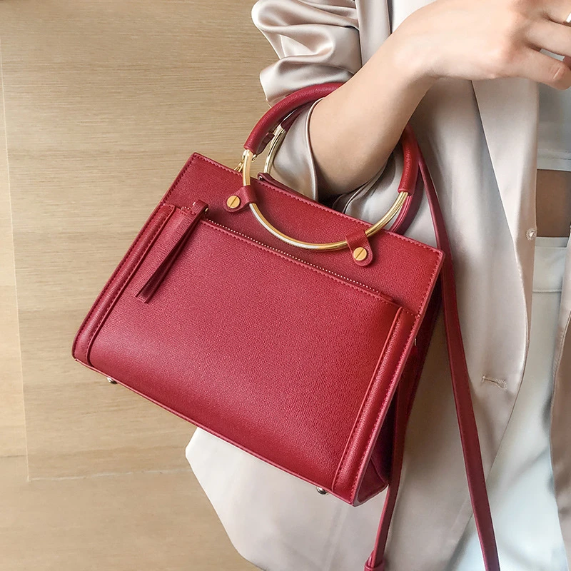 CHVRBCIE&KGINH红色手提包女2025新款结婚包新娘婚礼大容量斜挎包