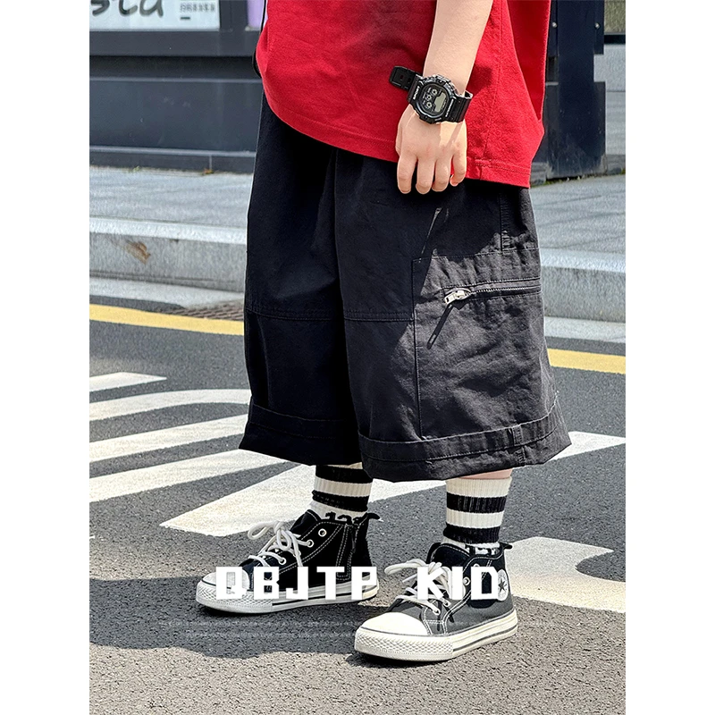 Q宝家童品5月新款 男童短裤儿童七分裤子夏季薄款时尚休闲中裤潮