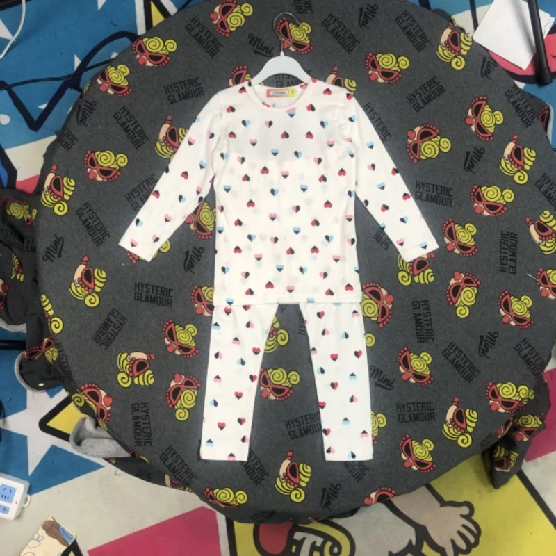 “满印小爱心家居服”  满印纯棉家居服秋衣秋裤儿童