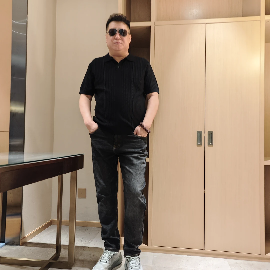 SP男士时尚直筒修身百搭水洗秋冬保暖冬款亲肤柔软加厚牛仔裤2024