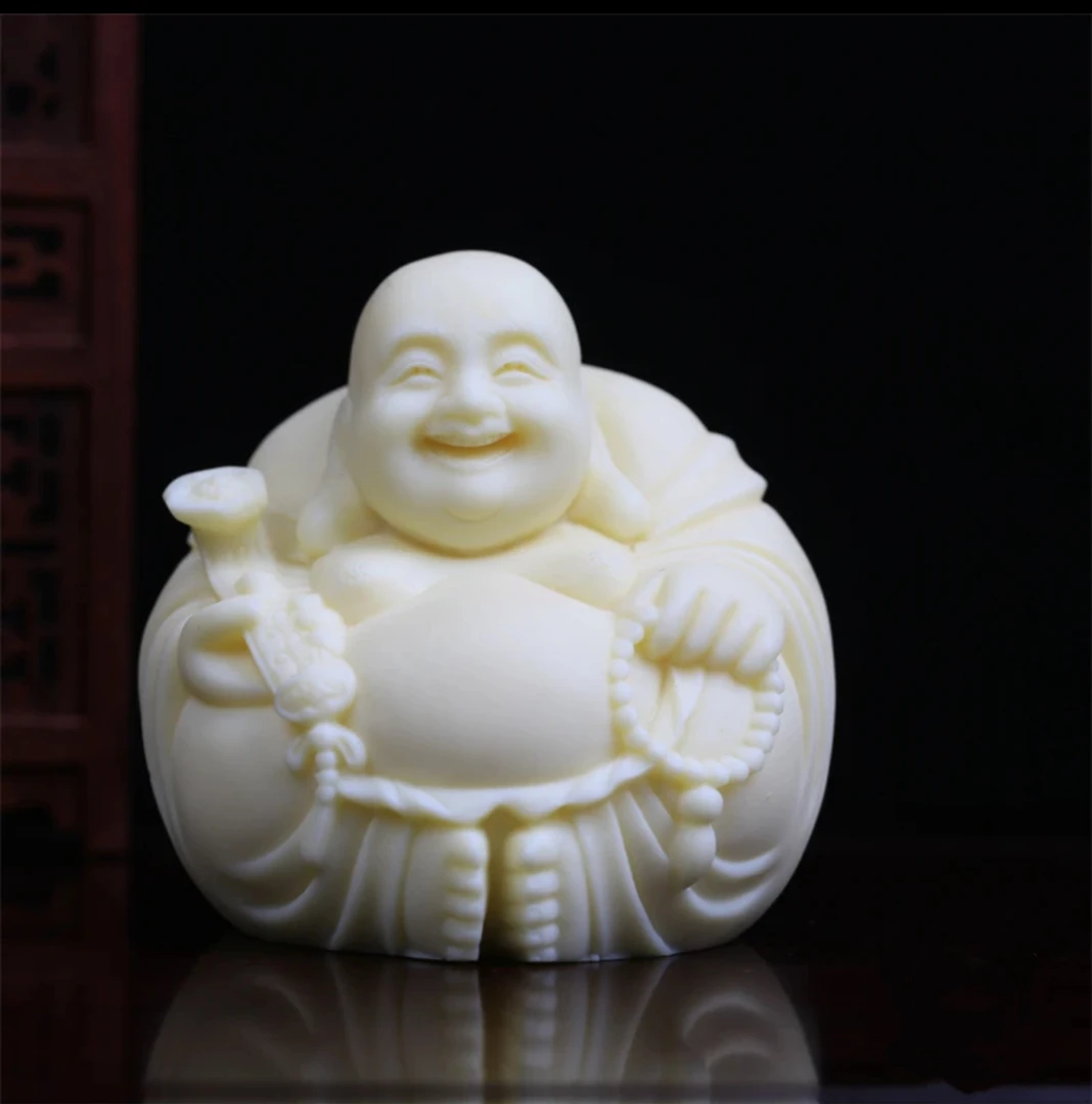 弥勒佛手把件一团和气笑佛摆件茶宠客厅根雕