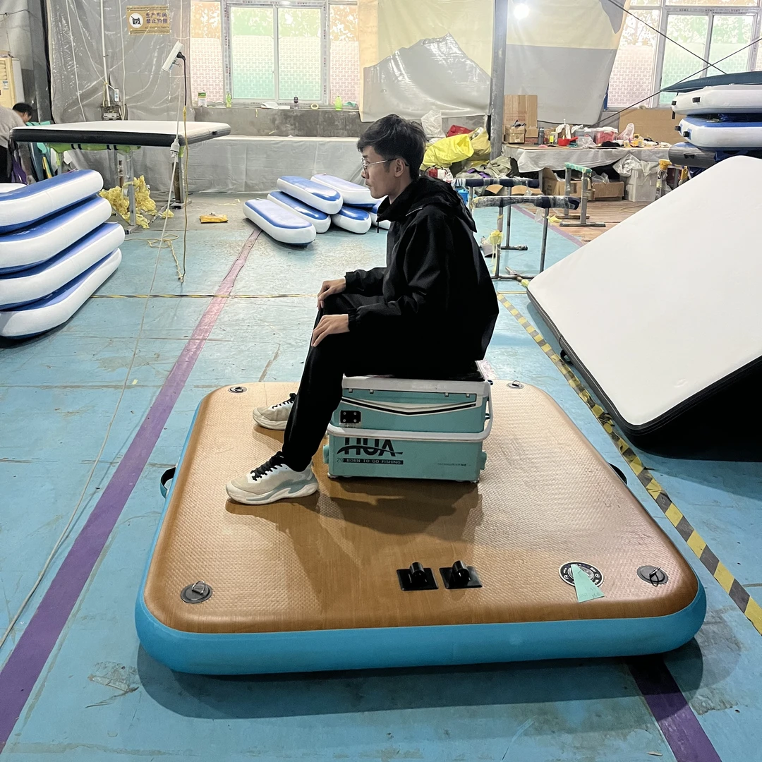 机织加强木纹加强单人钓鱼浮台超厚拉丝料防侧翻防刮耐磨船钓