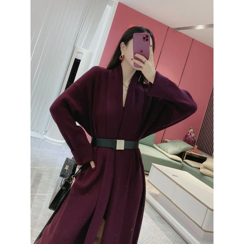 长款慵懒风毛织开衫（YD101）8878-1