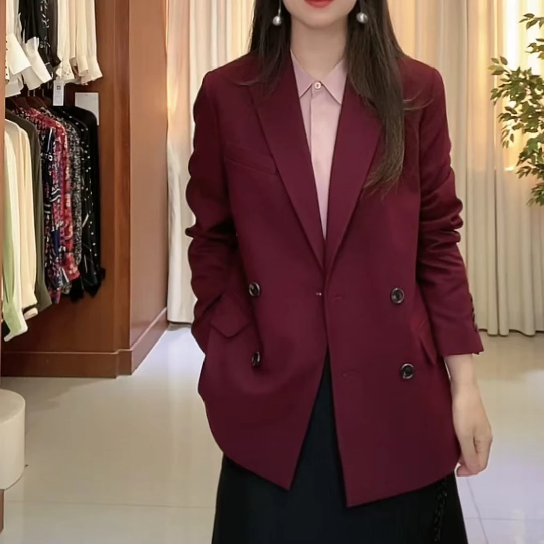 新款简约大气西装外套女时尚气质休闲黑色西服小西装工作HL-8414