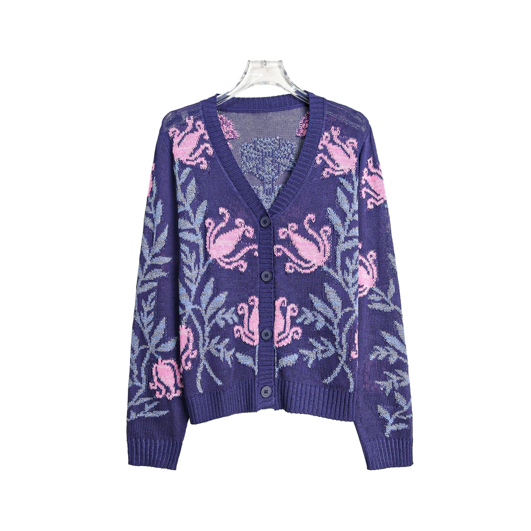 X26170【独特温柔】早春法式气质温柔针织衫设计感百搭显瘦开衫4C