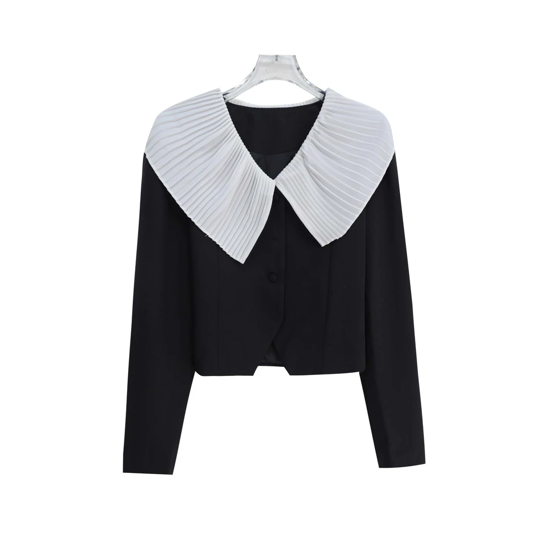 S2342新款时尚学院风娃娃领减龄显瘦衬衫