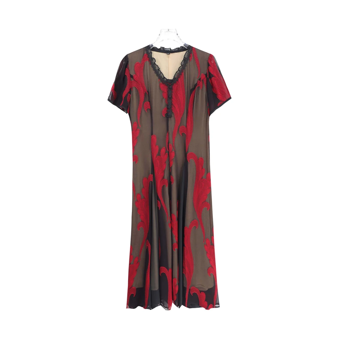 新款高端贵气轻奢减龄气质显瘦连衣裙S1235