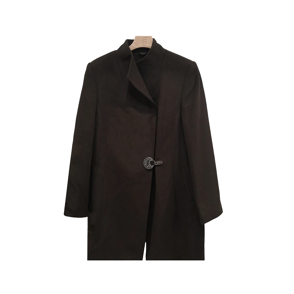 A0627香港知后高端定制咖色大衣