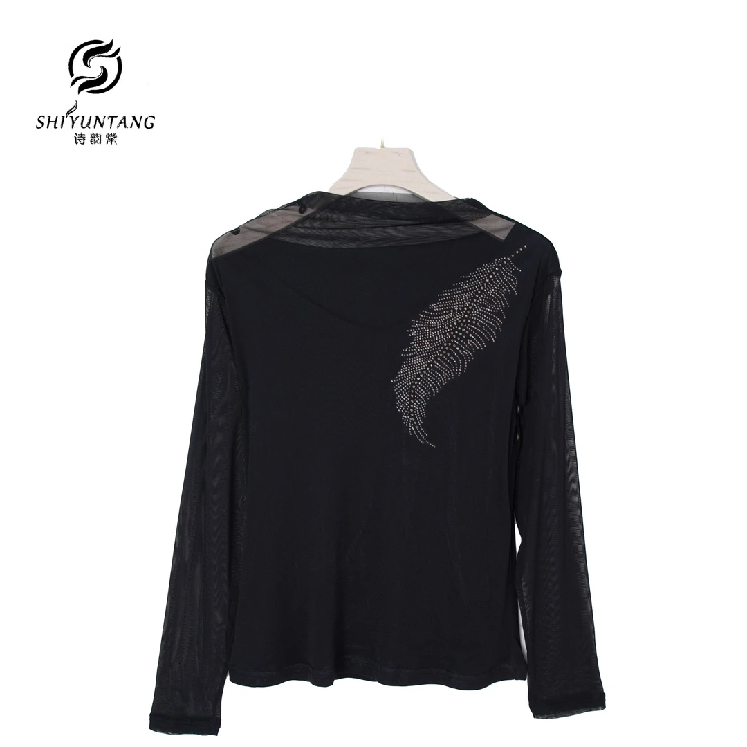 爆款 高端定制烫钻气质优雅打底衫X3219