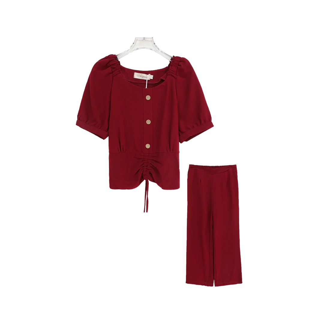 X98时尚百搭短袖上衣休闲裤套装A-5（其他）