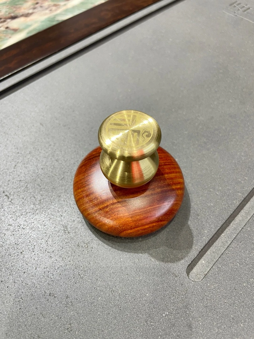 花梨木纯铜盖置紫砂壶手拉壶盖碗盖托功夫茶具配件茶搁茶桌装饰