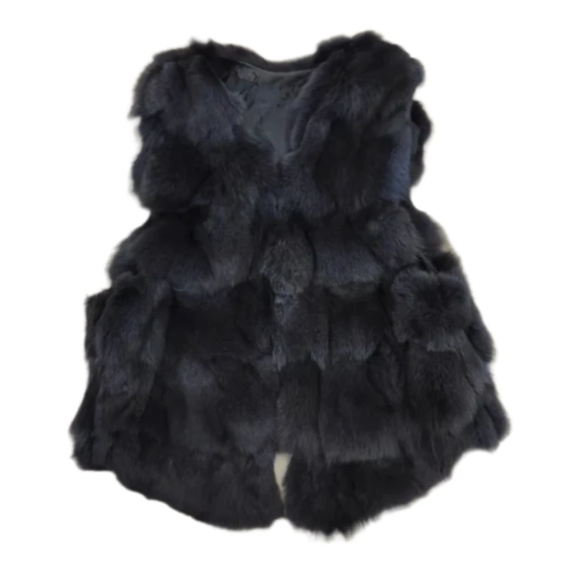 新款气质轻奢保暖狐狸毛马甲#A0013