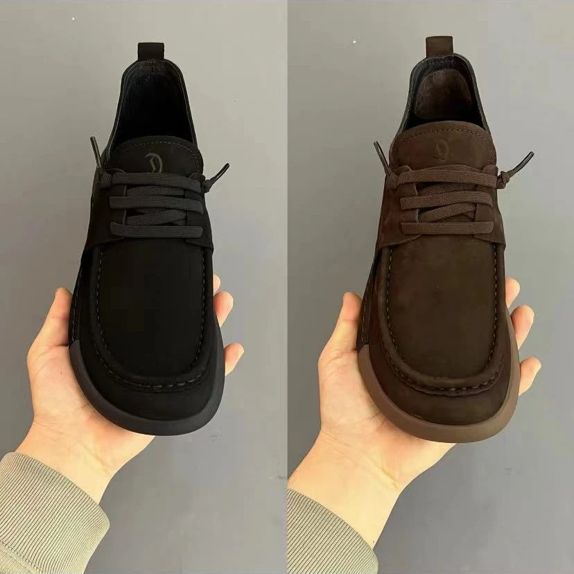 新款高品质全皮面休闲百搭男鞋