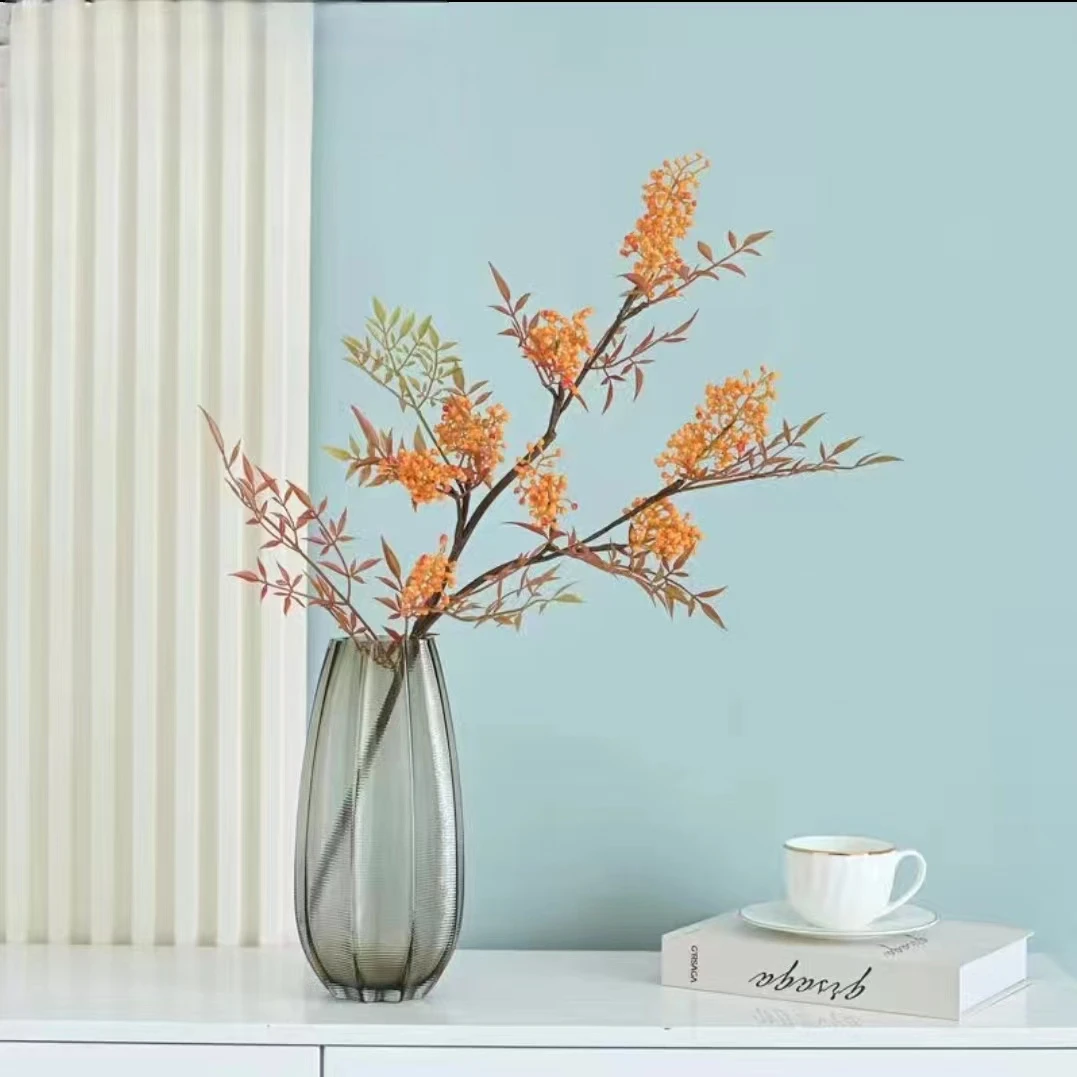 11 大号北欧简约花瓶咖色插花水培客厅玄关柜样板间装饰摆件