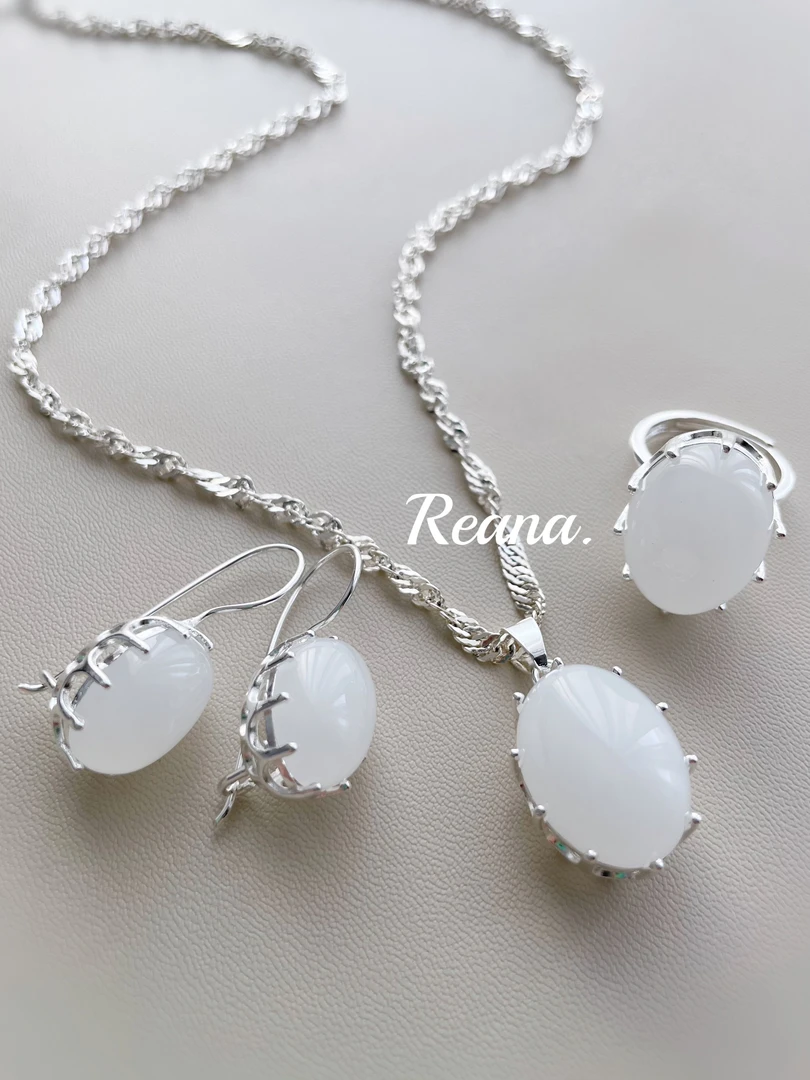 钛钢耳饰 蕊娜水波泡泡（玉汉白泡泡）