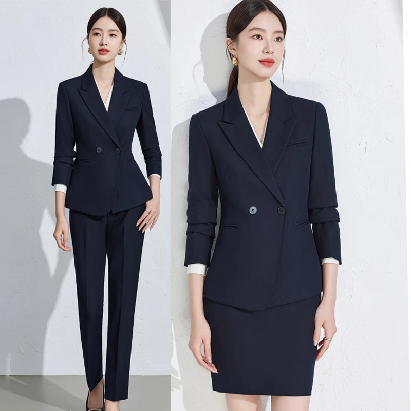 高端职业西装套装女气质女神范秋冬季新款修身商务正装西服工作服