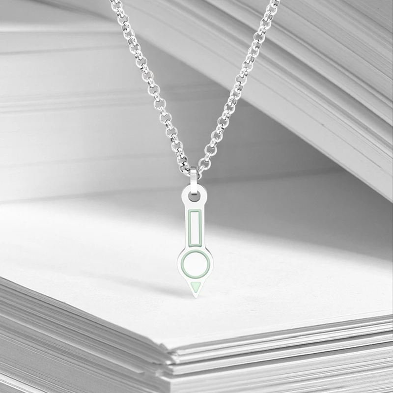 不锈钢项链 SPINNAKER三角帆手表指针形状项链夜光