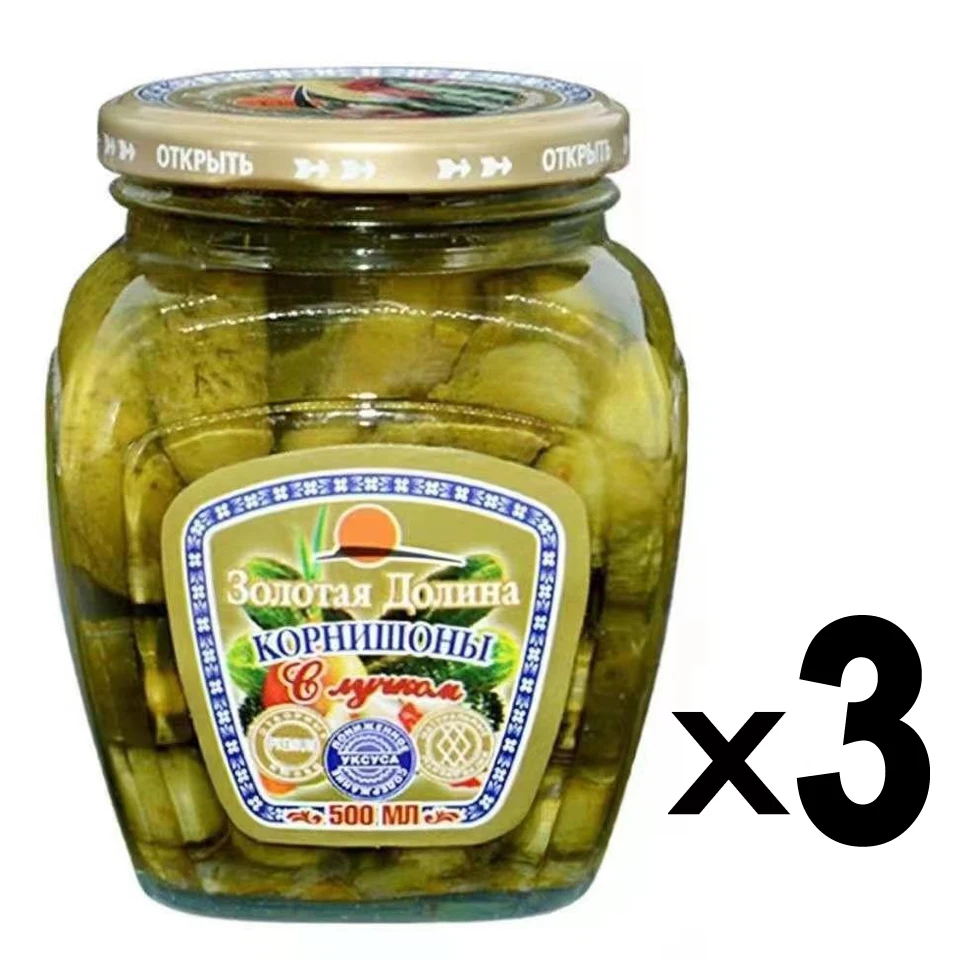 【拍一发三】500克*3俄罗斯风味酸黄瓜越南原装进口酸黄瓜罐头食品