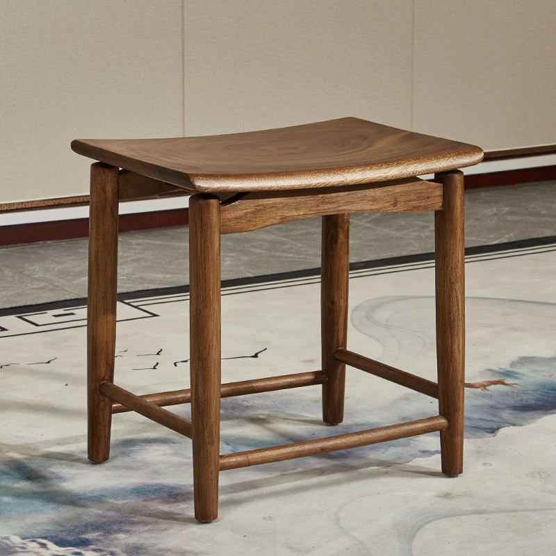 【元宝凳】南美胡桃木实木圆凳家用木凳板凳餐凳化妆凳茶几木凳子