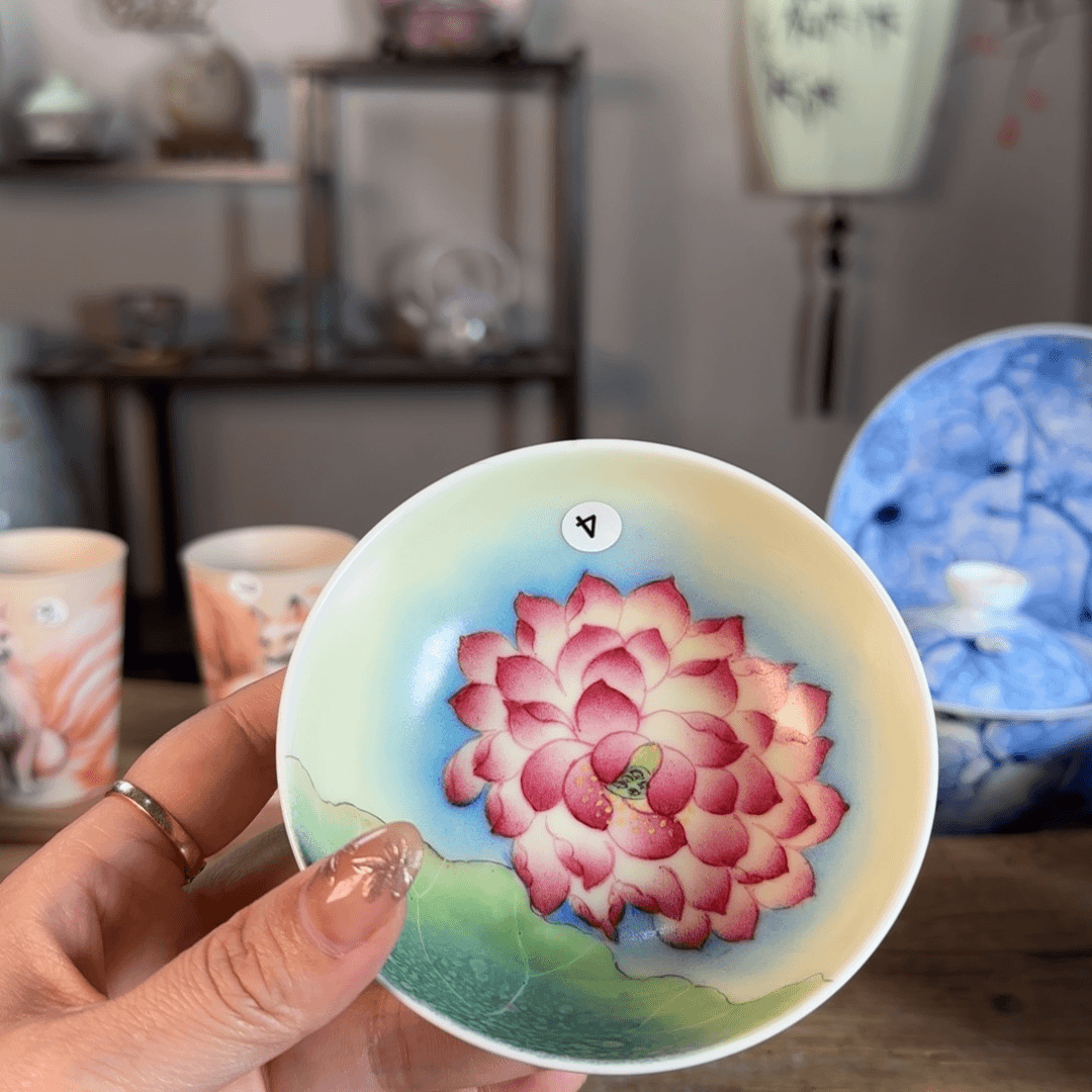 杯景德镇陶瓷柴烧多人