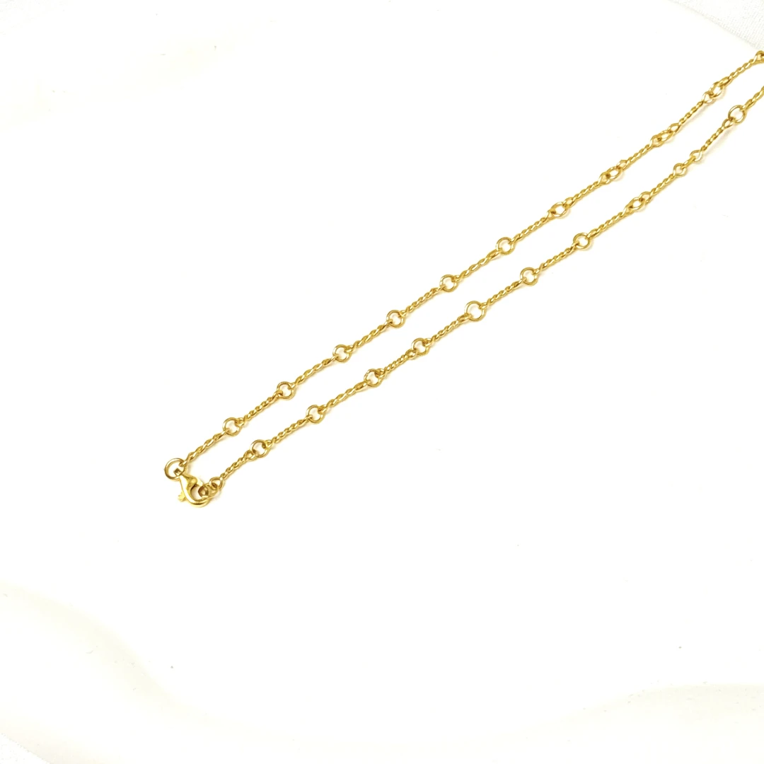 足金999 许愿骨项链 带证书钢印