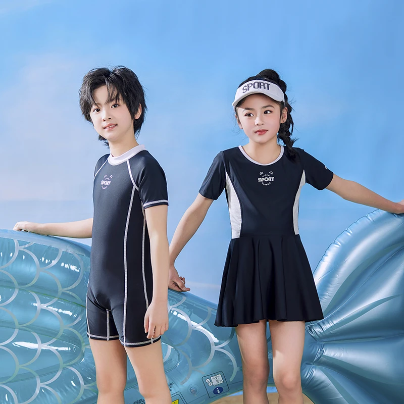 【高端儿童】新款泳衣速干夏季潜水服莱卡防晒抗氯中大童泳衣Z03